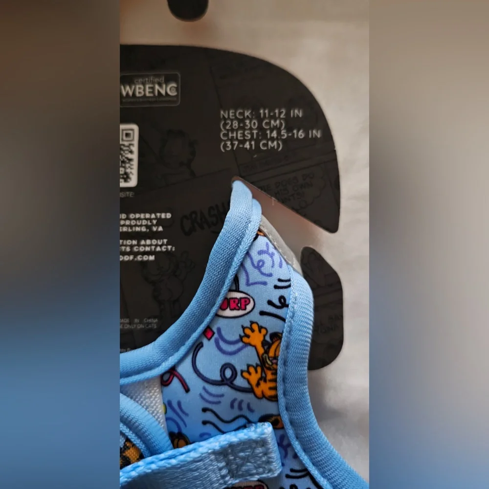 Disney Sassy Meow Blue Garfield Harness, Collar and Leash Set (S)